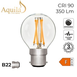 [ZL-G45/4W27B22C] Golfball G45 Clear 4W 2700K B22 Light Bulb