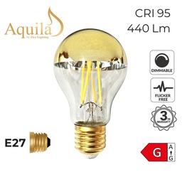[ZL-A60/6W22E27G] GLS A60 Gold Mirrored 6W 2200K E27 Light Bulb