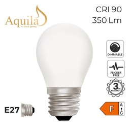 [ZL-G45/4W27E27F] Golfball G45 Frosted 4W 2700K E27 Light Bulb